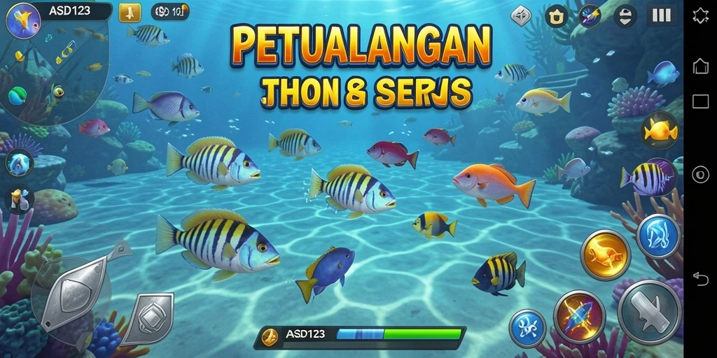 Screenshot dari gameplay seru Tembak Ikan di ASD123.