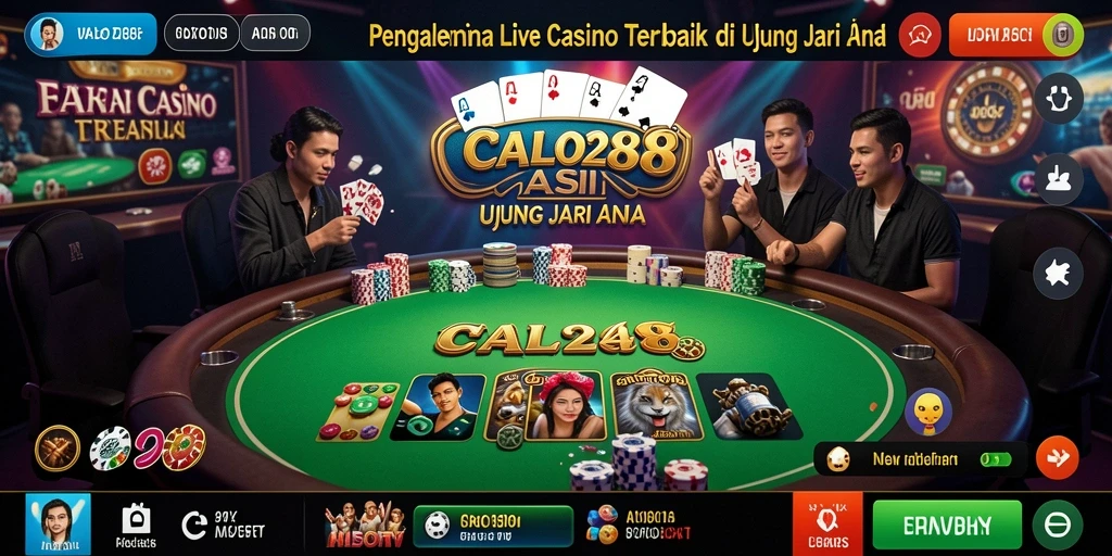 Tampilan gameplay Live Casino yang mendebarkan di CALO288.