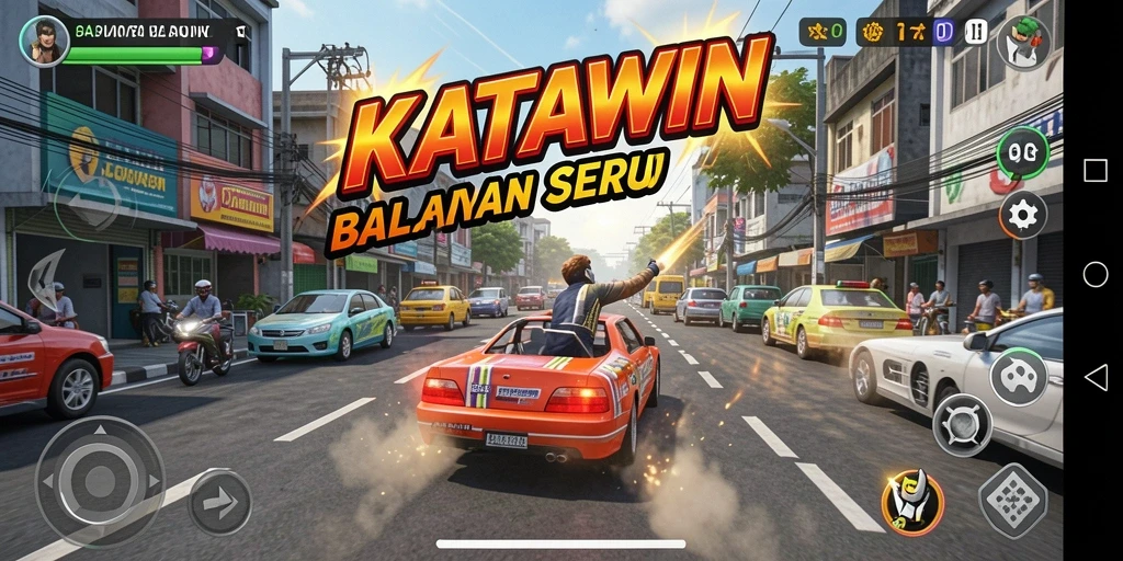Gameplay seru dari balapan cepat di KATAWIN.