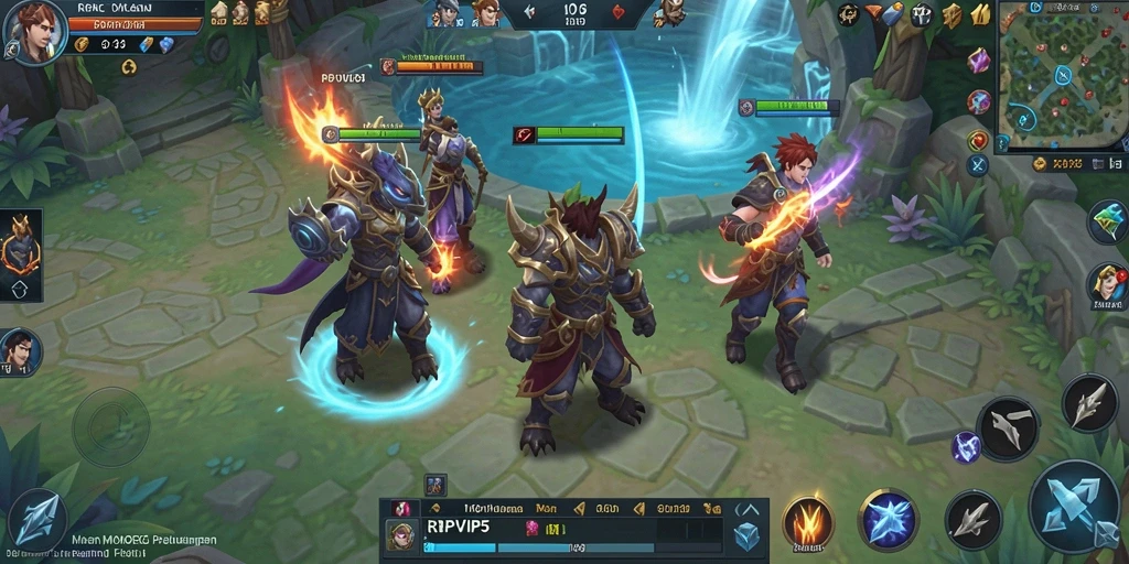 Tangkapan layar menunjukkan aksi seru dalam RPVIP5 MMORPG.