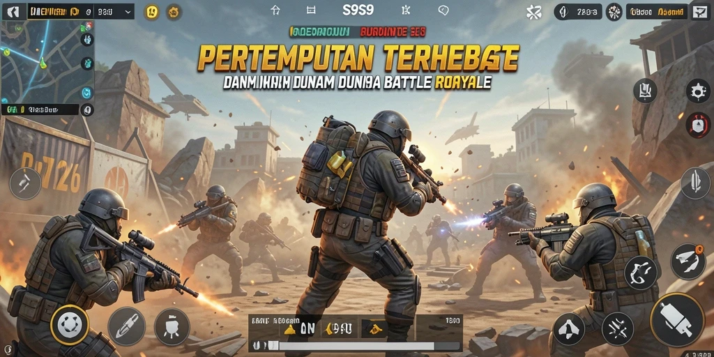 Tampilan seru dari gameplay S9S9 dalam pertempuran Battle Royale.