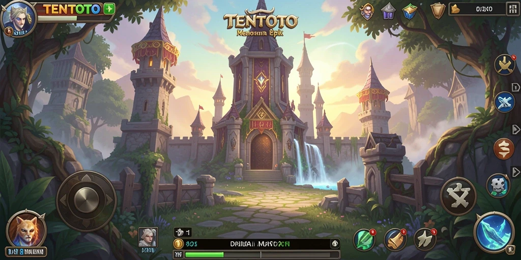 Gameplay TENTOTO dengan strategi Tower Defense yang menarik.