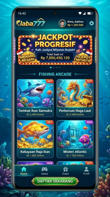 Layar aplikasi laba777 saat pengguna menjelajahi kategori.